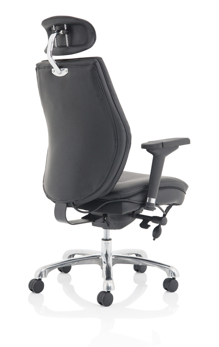 Domino Black Bonded Leather Posture Office Chair
